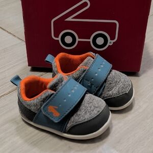 Gray and Blue Kids Shoes